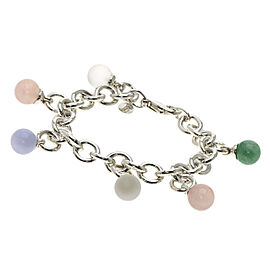 TIFFANY & Co 925 Silver multi stone link Bracelet QJLXG-1622