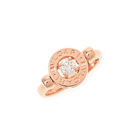 Bulgari 18K Rose Gold Diamond Ring Size 4.5