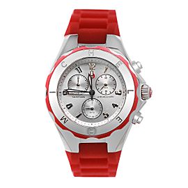 Michele Red Jelly Tahitian Chronograph Watch