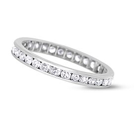 Platinum & 0.75ct Diamond Eternity Band Ring Size 7