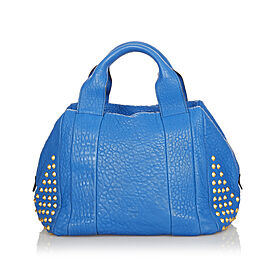 MCM Studded Leather Satchel