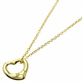 TIFFANY & Co 18k Yellow Gold Open heart Necklace LXGQJ-839