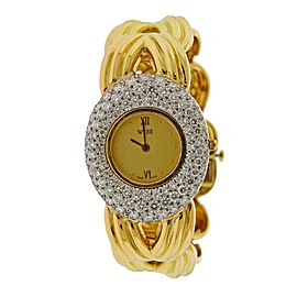 David Webb Diamond Gold Platinum Watch Bracelet