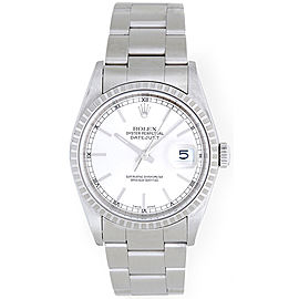 Rolex Datejust 16220 Stainless Steel White Dial 36mm Mens Watch