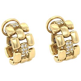 Cartier Post Ear Clip Earring Set with 0.30 Carat of Diamond