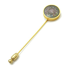 HERMES Gold Tone BIJOUTERIE FANTAISIE Pin Brooch