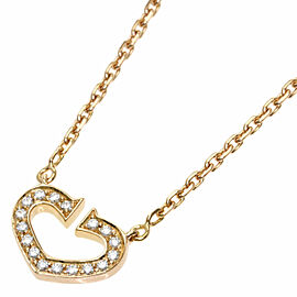 CARTIER 18K Pink Gold Heart Diamond Necklace QJLXG-1522