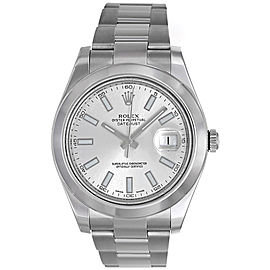 Rolex Datejust II 116300 Stainless Steel White Dial 41mm Mens Watch