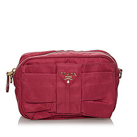 Prada Fiocco Bow Tessuto Crossbody Bag