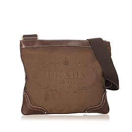 Prada Canapa Logo Canvas Crossbody Bag