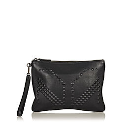 MCM Studded Leather Clutch Bag