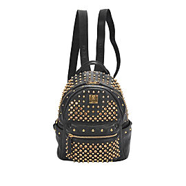 MCM Studded Leather Backpack