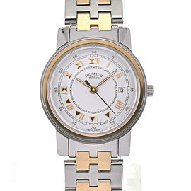 HERMES Carrick Date Stainless Steel Gold Plated Quartz Watch LXGJHW-482