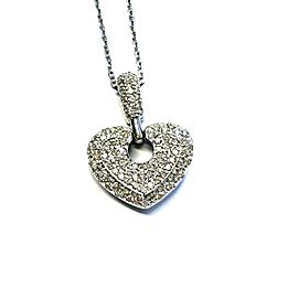 14K Solid White Gold Necklace SI Diamonds 6.33g