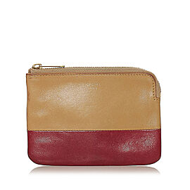 Celine Solo Bicolor Leather Clutch Bag