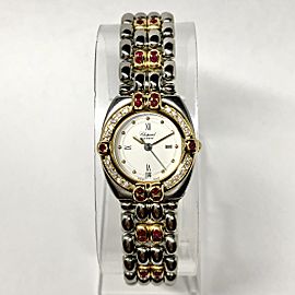 CHOPARD GSTAAD 24mm 2 Tone Diamonds & Rubies Watch