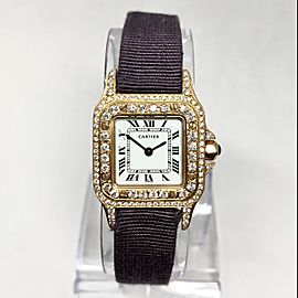 CARTIER SANTOS 24mm 18K Yellow Gold 1.06TCW DIAMOND Watch