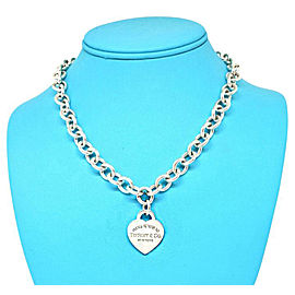 Tiffany & Co. Please Return To Tiffany Sterling Silver Heart Tag Necklace