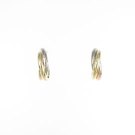 Cartier 18k Yellow Gold Three color Trinity Small Earrings LXGYMK-473