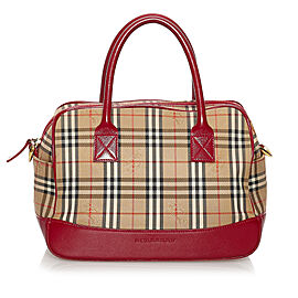 Burberry Haymarket Check Canvas Satchel