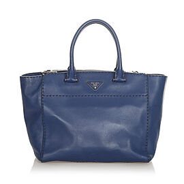 Prada Caflskin Stitched Tote Bag