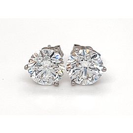 Diamond Stud Earrings Lab Grown 14k Gold 2.03 TCW SI1 IGI Certified S50344