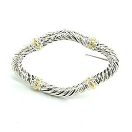 David Yurman Estate Brooch 14k Gold Sterling Silver