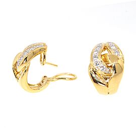 Diamond Knot Hoop Huggie Earrings