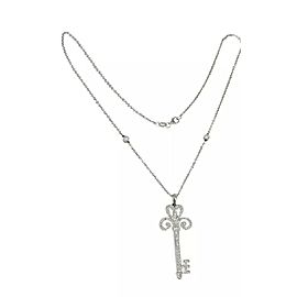 Fine Ladies Diamond Key 14 Kt 16" Italy Necklace Certified $2,500 822588