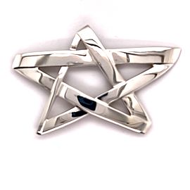 Tiffany & Co Estate Star Brooch Sterling Silver 13.78 Grams TIF197