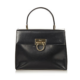 Ferragamo Gancini Leather Satchel