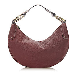 Gucci Bamboo Ring Leather Hobo Bag