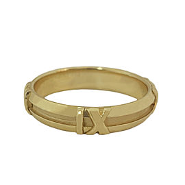 Tiffany Atlas Yellow Gold 18k Band Ring, size 9