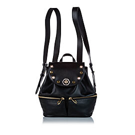 Ferragamo Studded Leather Drawstring Backpack