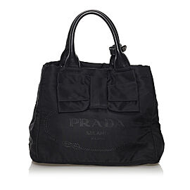 Prada Canapa Tessuto Bow Satchel