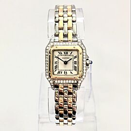 CARTIER PANTHÉRE Quartz 22mm 2 Row Gold Diamond Watch