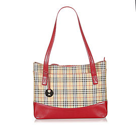 Burberry Haymarket Check Canvas Tote Bag