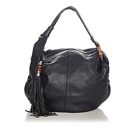 Gucci Bamboo Jungle Leather Hobo Bag