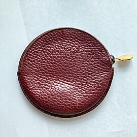 Vintage Maroon Leather Money Wallet with Cartier Certificate & Box