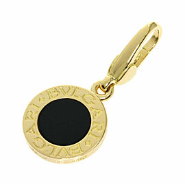 BVLGARI 18k Yellow Gold Onyx Pendant LXGQJ-1184