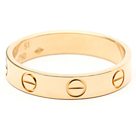 CARTIER 18K Pink Gold Mini Love Ring LXGoodsLE-561