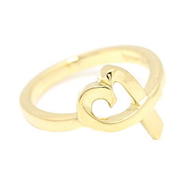 TIFFANY Co.18K Yellow Gold Loving Heart US:7.25 Ring SKYJN-575