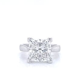 True 3 Carat Princess Cut Lab Grown Diamond Engagement Ring IGI Certified Solitaire