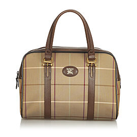 Burberry Plaid Canvas Handbag