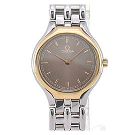 OMEGA de vill symbol K18 Bezel gray Dial Quartz Ladies Watch LXGJHW-82