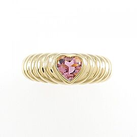 TIFFANY & Co Ribbed 18k Yellow Gold Tourmaline US5.25 Ring