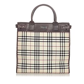 Burberry House Check Canvas Satchel