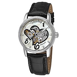 Stuhrling Venus Victrix 349.11157 Stainless Steel MOP & Leather 37mm Watch