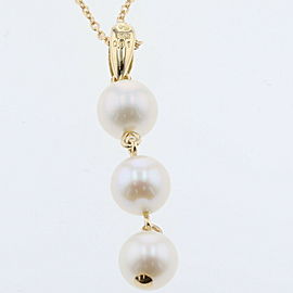 TASAKI 18K Yellow Gold Pearl Necklace LXGBKT-1136