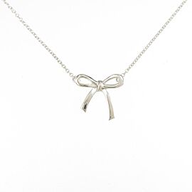 TIFFANY & Co 925 Silver Bow Necklace LXGKM-63